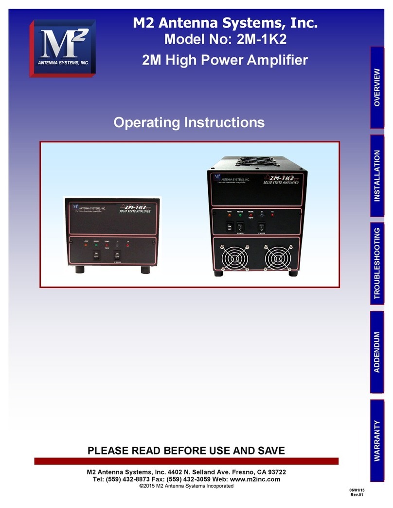 M2 Antenna Systems 2M-1K2 operating instructions