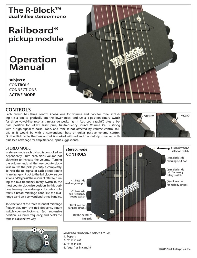 Stick Enterprises The R-Block Operation manual