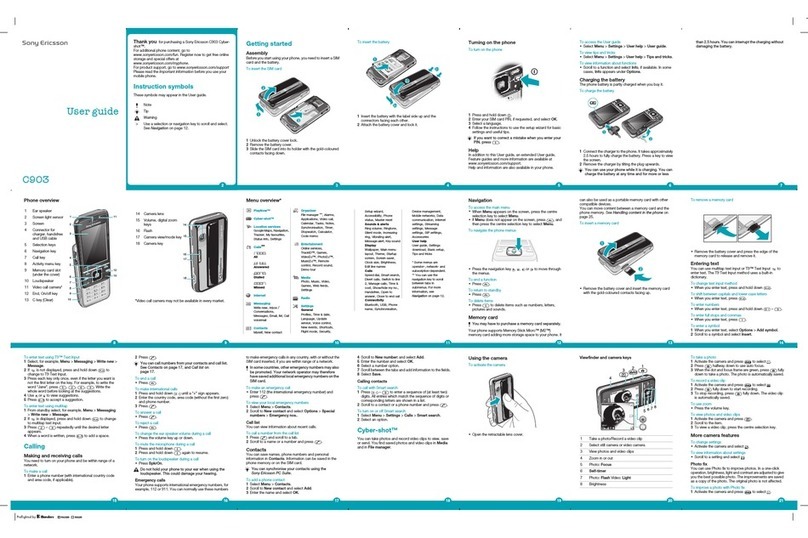 Sony Ericsson C903 Cyber-shot User manual