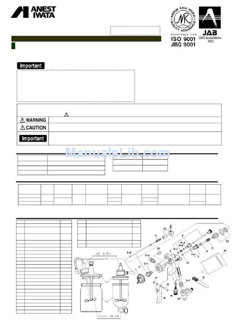 Anest Iwata W-101A User manual