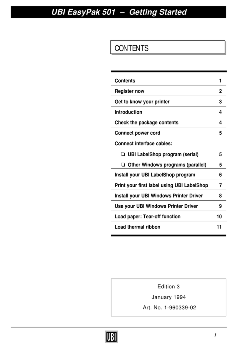 UBI EasyPak 501 User manual