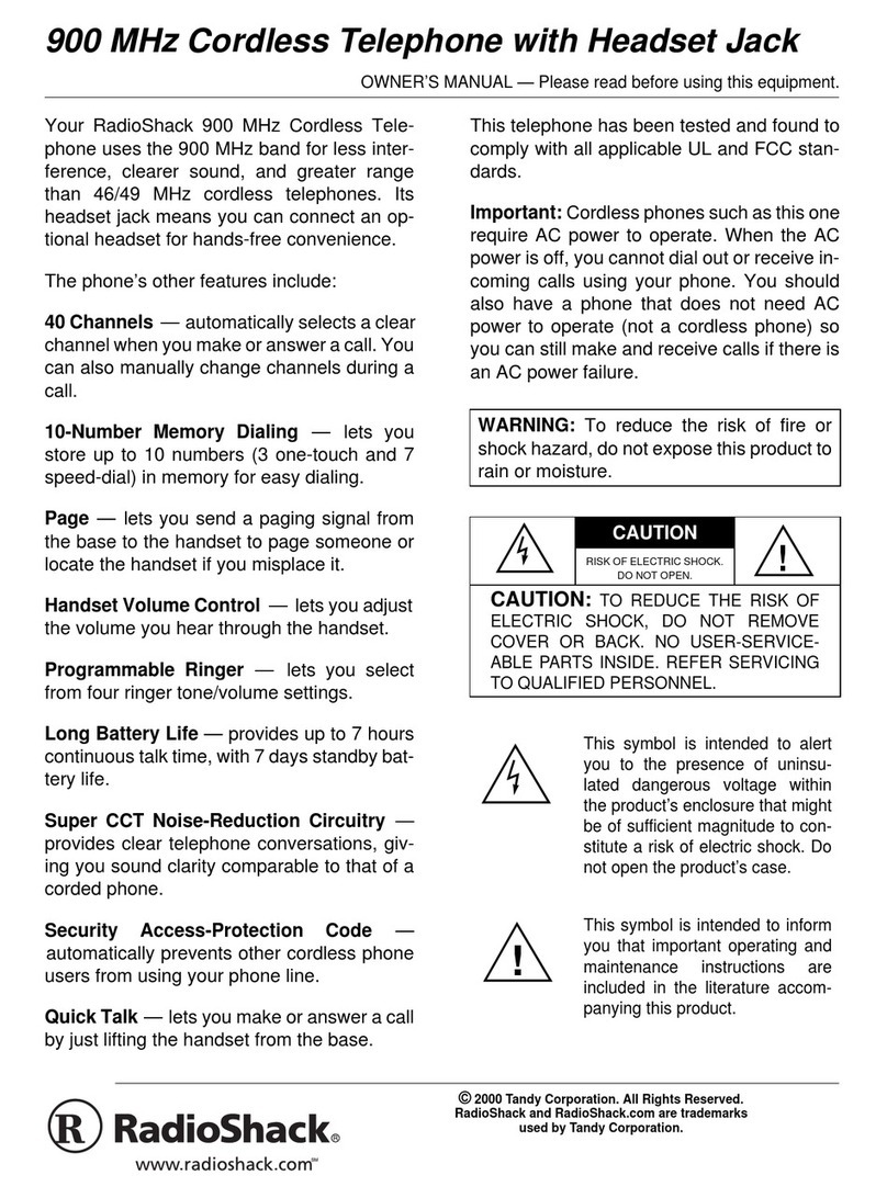 Radio Shack 43-1107 User manual Radio Shack 43-1107 User manual