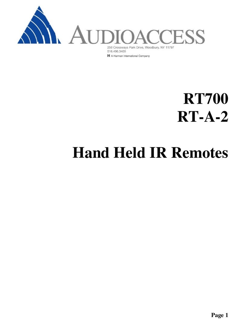 Audioaccess RT700 User manual