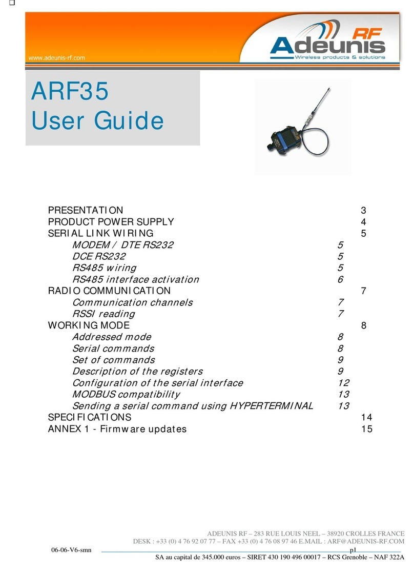 Adeunis RF ARF35 User manual