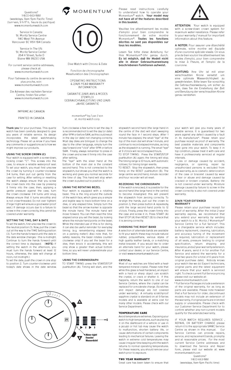 Momentum Ten User manual Momentum Ten User manual