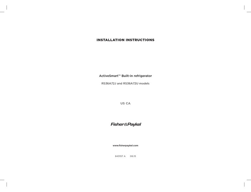 Fisher & Paykel ActiveSmart RS36A72J installation instructions