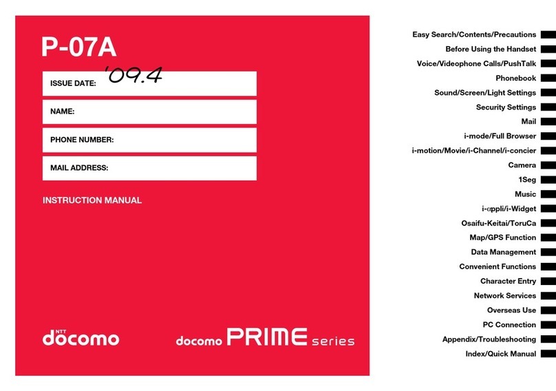 Docomo P-07A Prime Series instruction manual