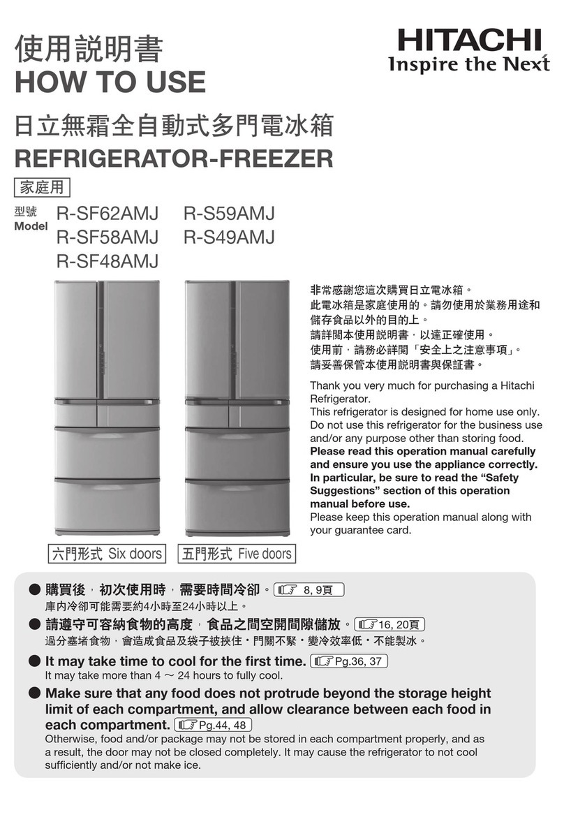Hitachi R-SF62AMJ User manual