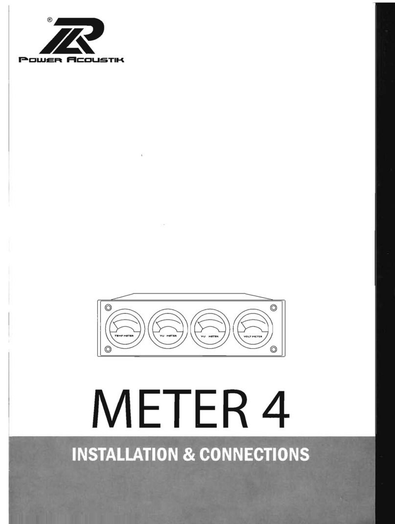 PowerAcoustik Meter 4 Installation/connections