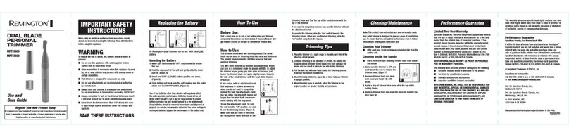 Remington MPT-3400 User manual