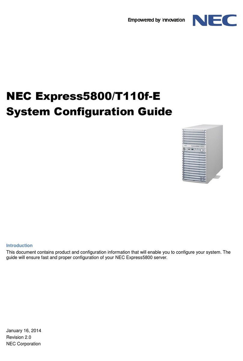 NEC Express5800/T110f-E System configuration guide