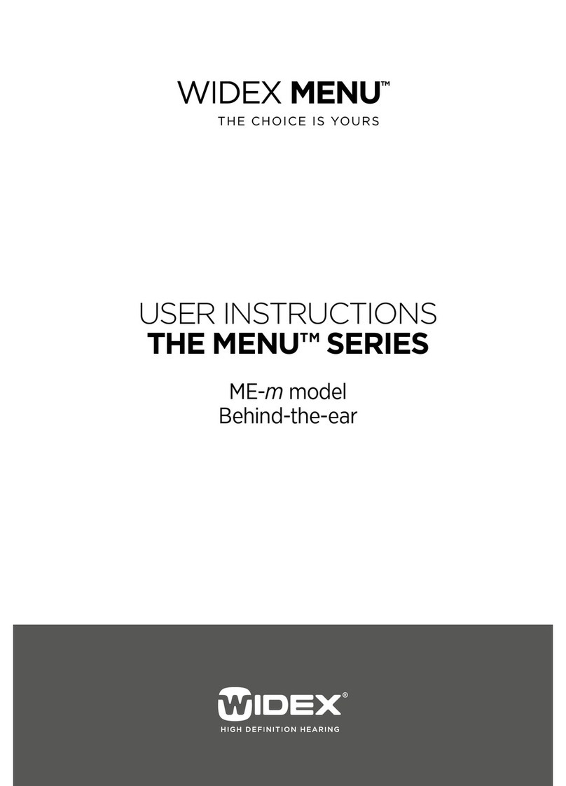 Widex MENU3 User instructions