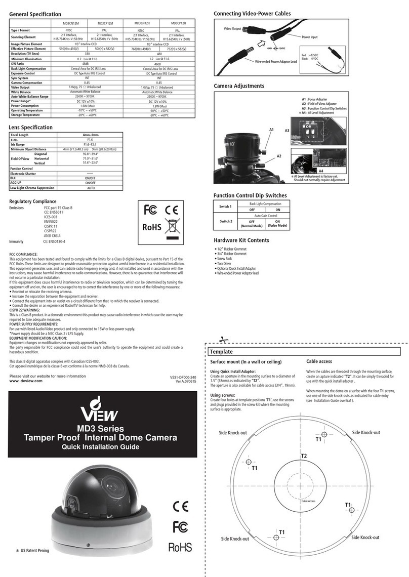 DeView MD3CN12M Quick installation guide