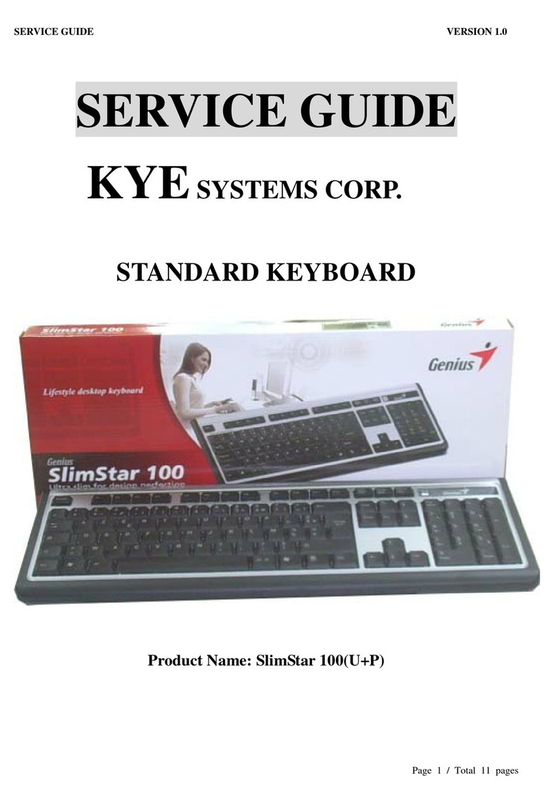 Genius KYE Systems SlimStar 100 Service guide