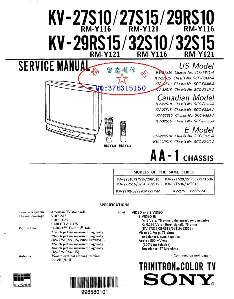 Sony KV-27S10 User manual