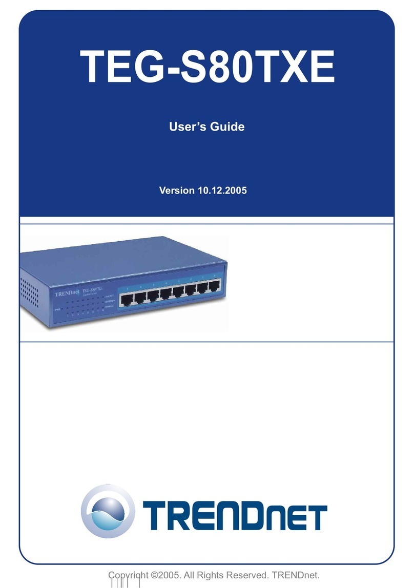 TRENDnet TEG-S80TXE - Copper Gigabit Switch User manual