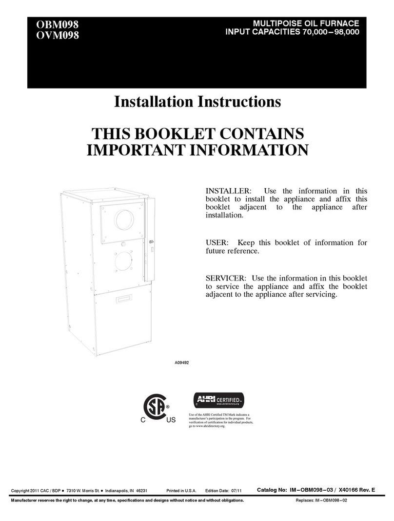 Bryant OBM098 User manual