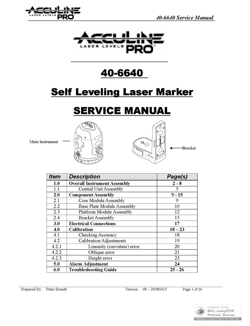 AccuLine 40-6640 Service manual