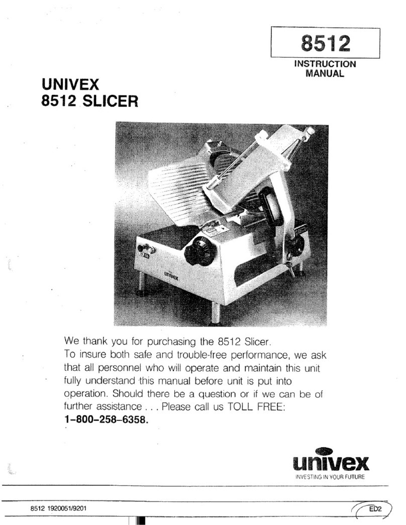 Univex MAX 8512 User manual Univex MAX 8512 User manual
