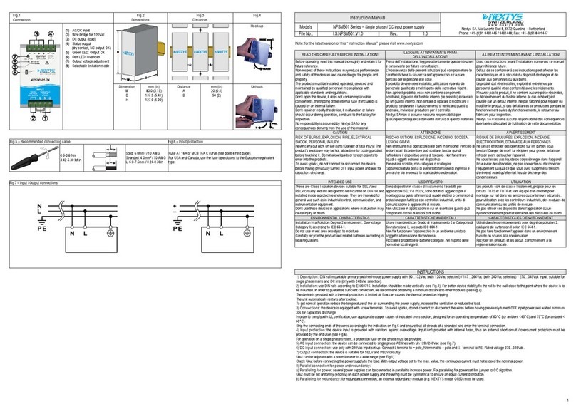 nextys NPSM501 series instruction manual