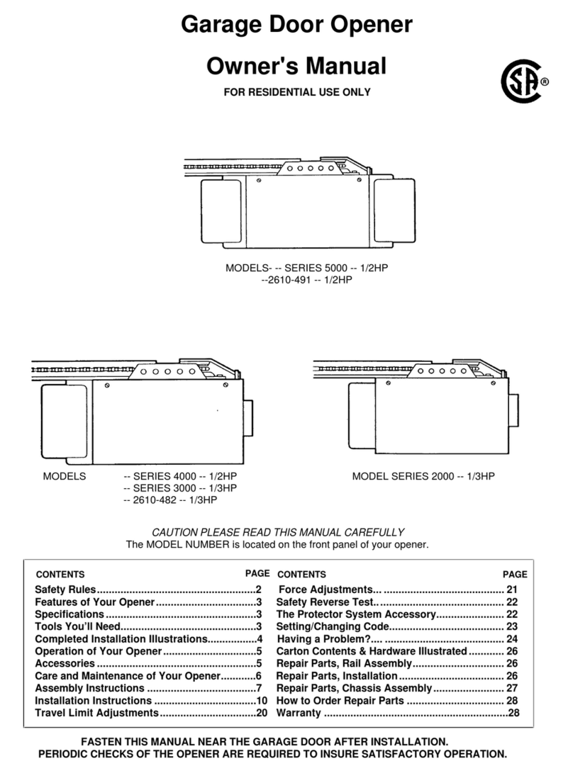 Chamberlain Series 5000 1/2HP User manual