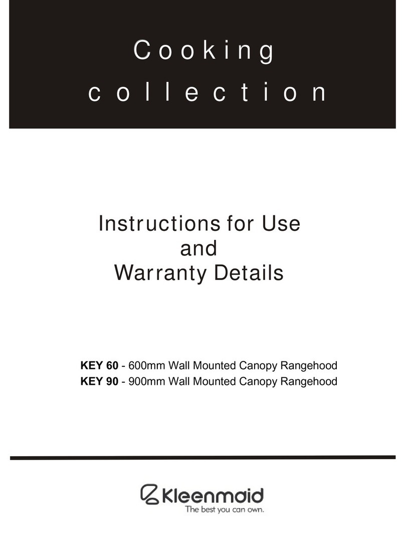 Kleenmaid KEY 60 Instructions for use and warranty details