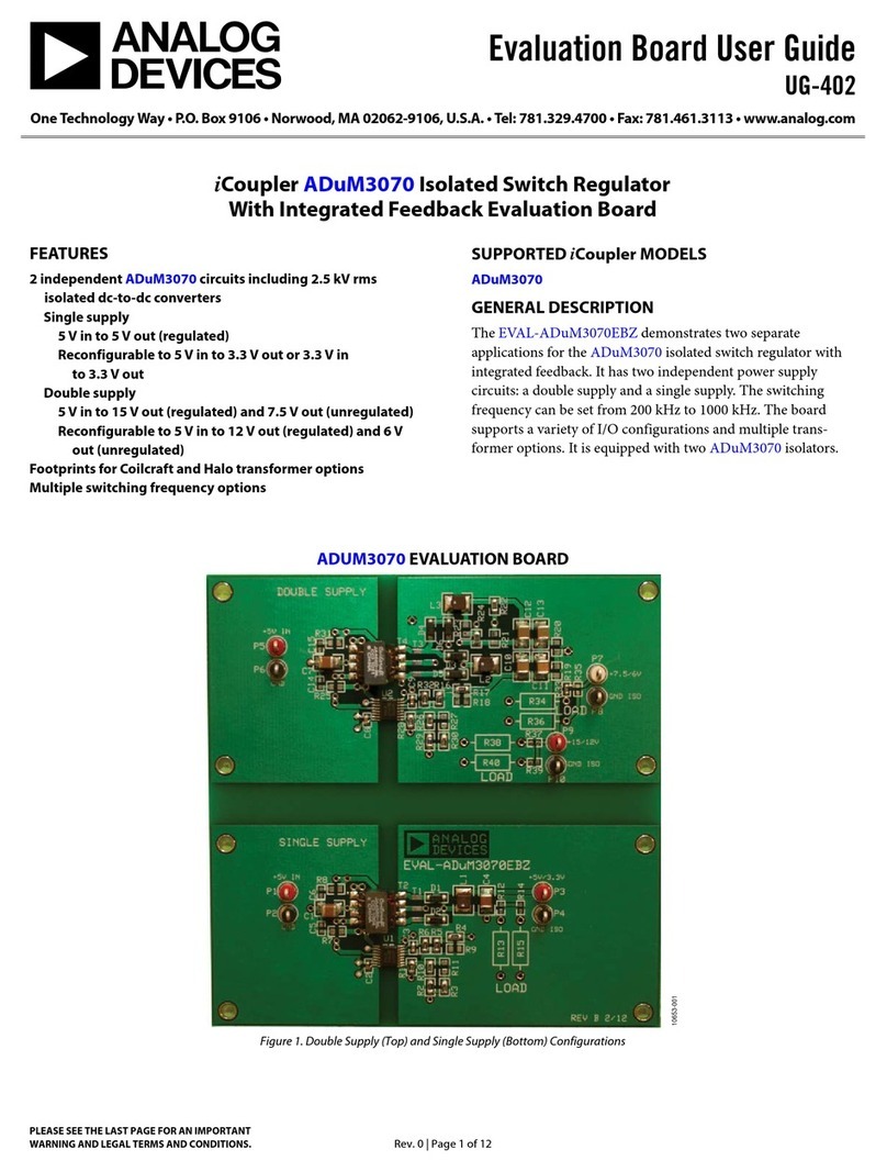 Analog Devices EVAL-ADuM3070EBZ User manual Analog Devices EVAL-ADuM3070EBZ User manual