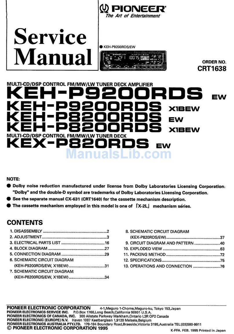Pioneer KEH-P9200RDS EW User manual