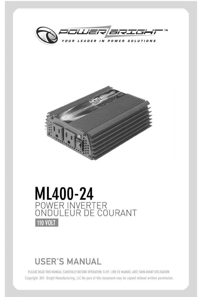 Power Bright ML400-24 User manual