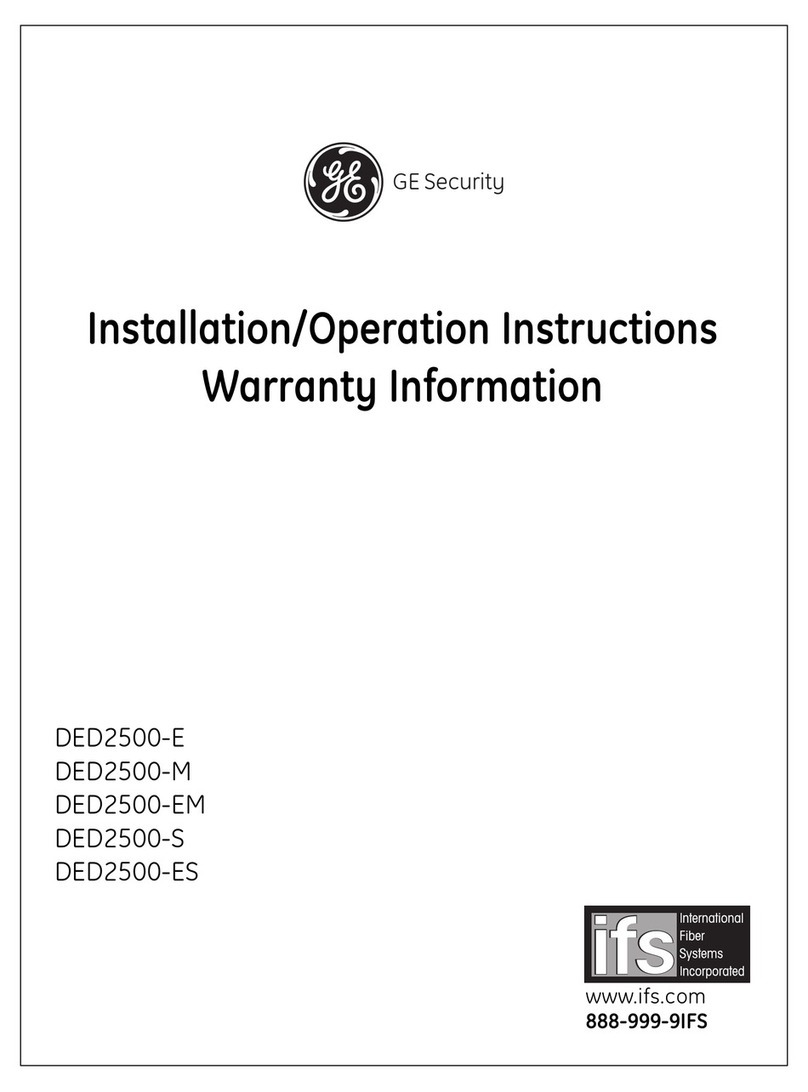GE Security DED2500-E Installation & operation instructions GE Security DED2500-E Installation & operation instructions