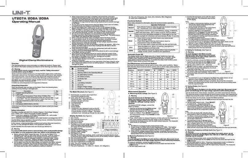 Unit UT207A User manual