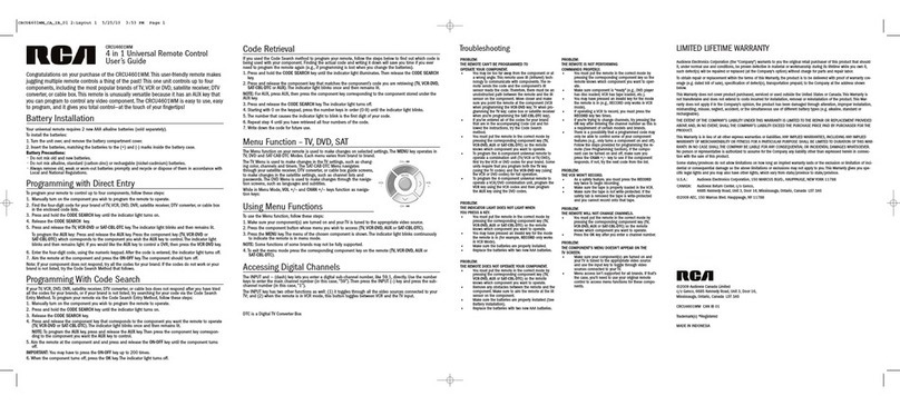 RCA CRCU4601WM User manual