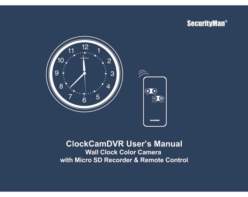 SecurityMan ClockCamDVR User manual