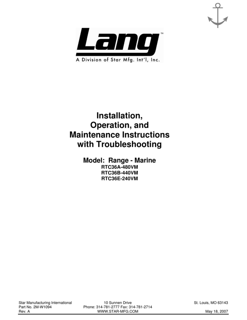 Lang RTC36A-480VM Installation, operation and maintenance instructions Lang RTC36A-480VM Installation, operation and maintenance instructions