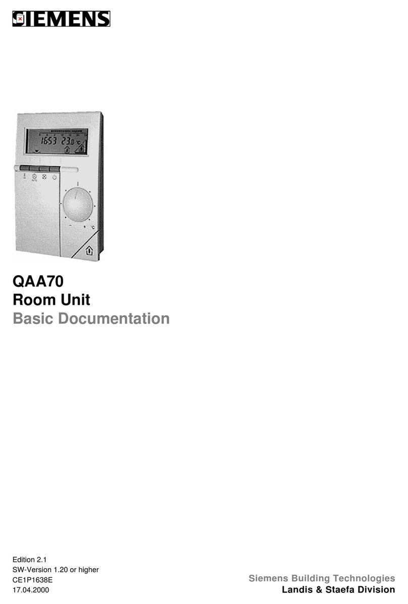 Siemens QAA70 user manual