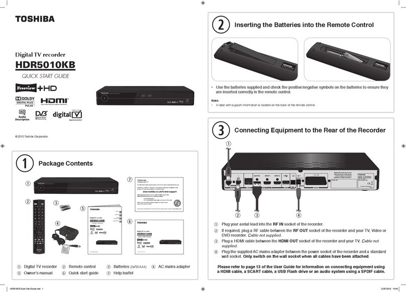 Toshiba HDR5010KB User manual