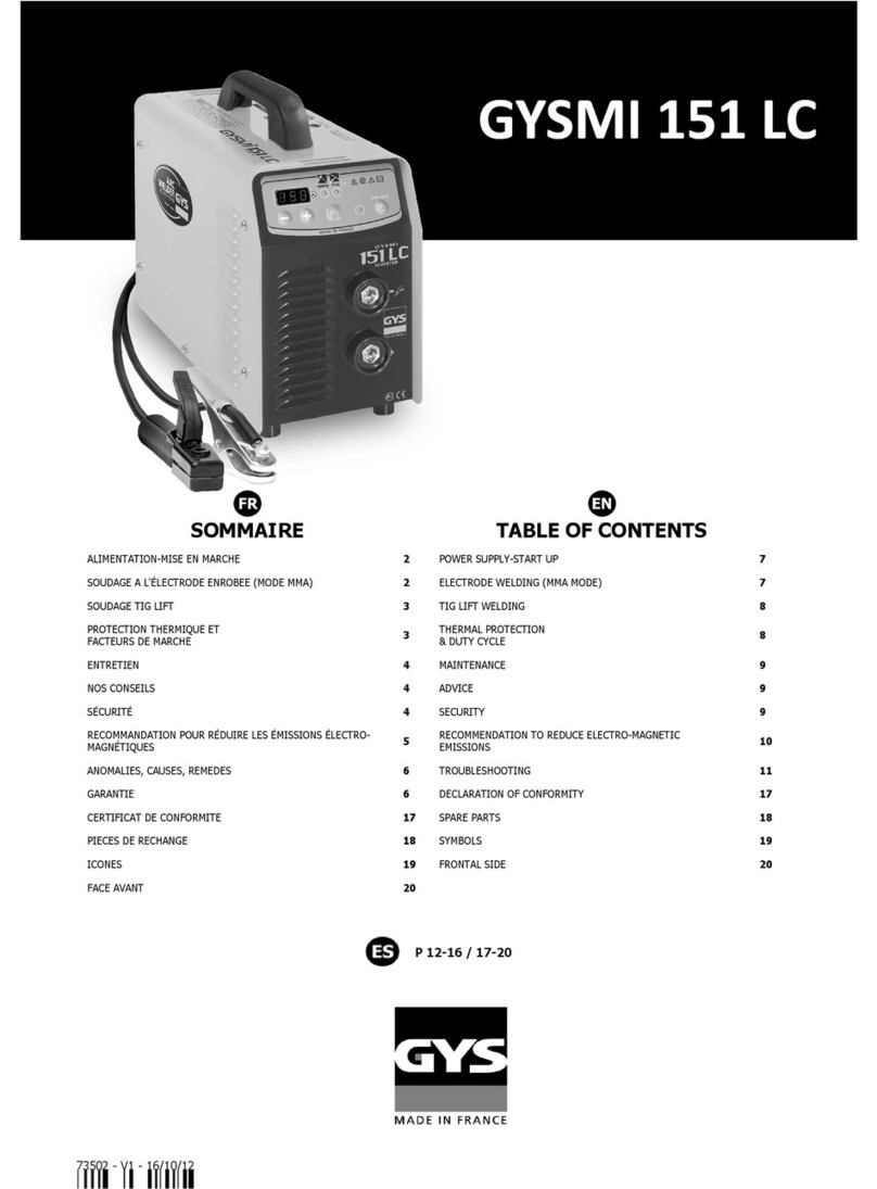 GYS GYSMI 151 LC manual