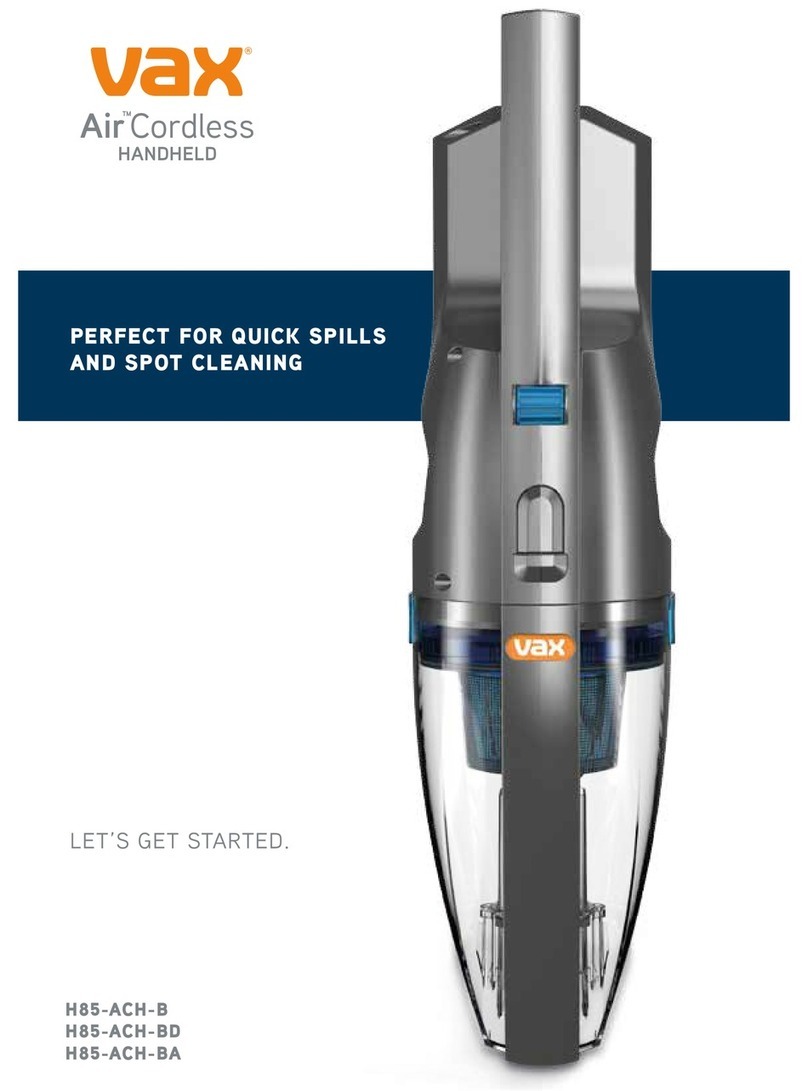 Vax H85-ACH-B Specification sheet