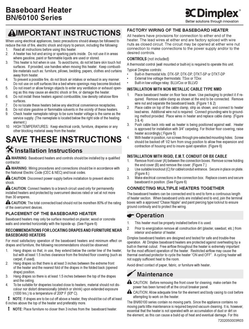 Dimplex BN/60100 Series User manual
