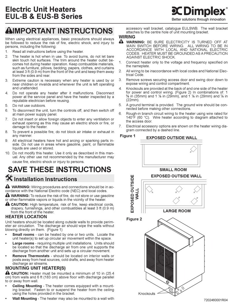 Dimplex EUL-B Series User manual
