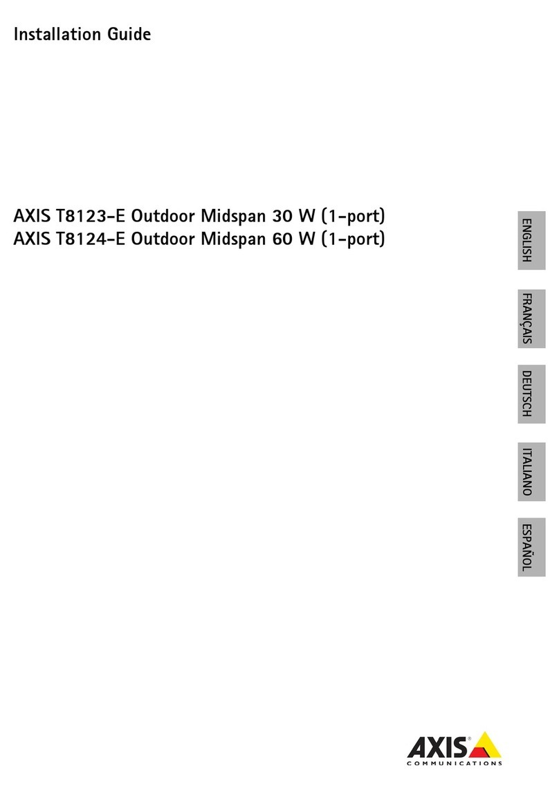 Axis T8123-E Midspan 1-p installation guide