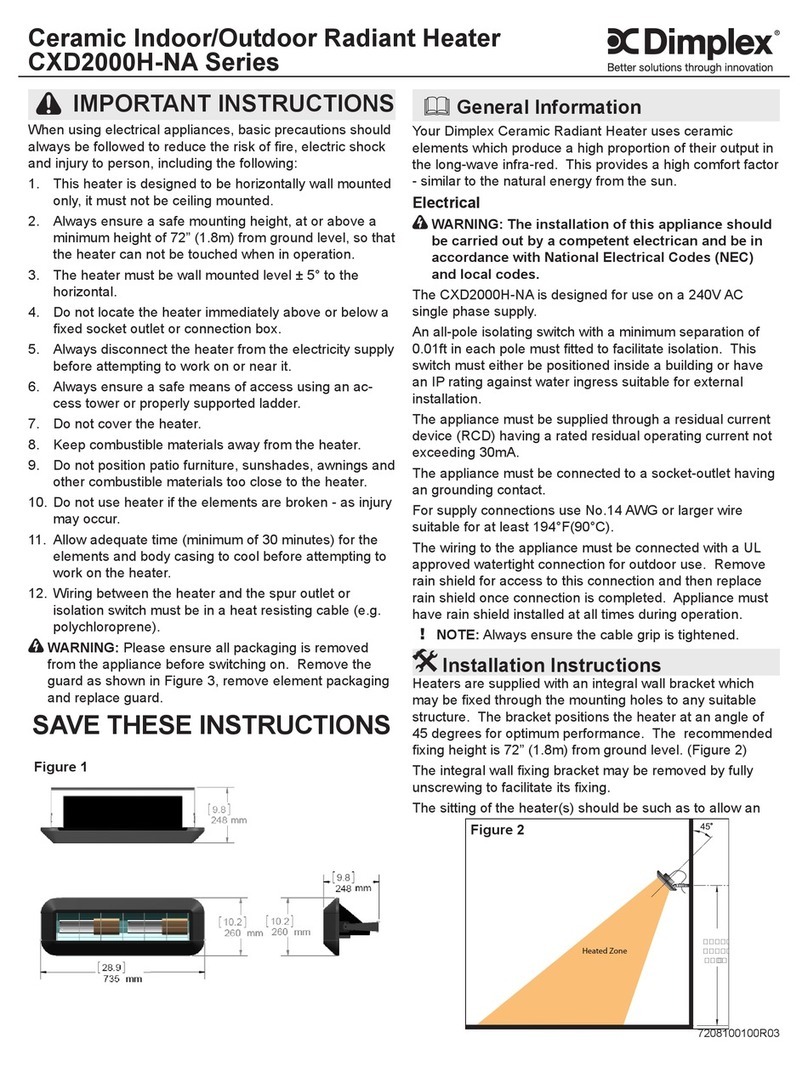 Dimplex CXD2000H-NA Series User manual