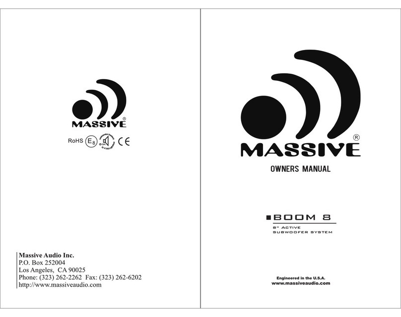 Massive BOOM 8 User manual