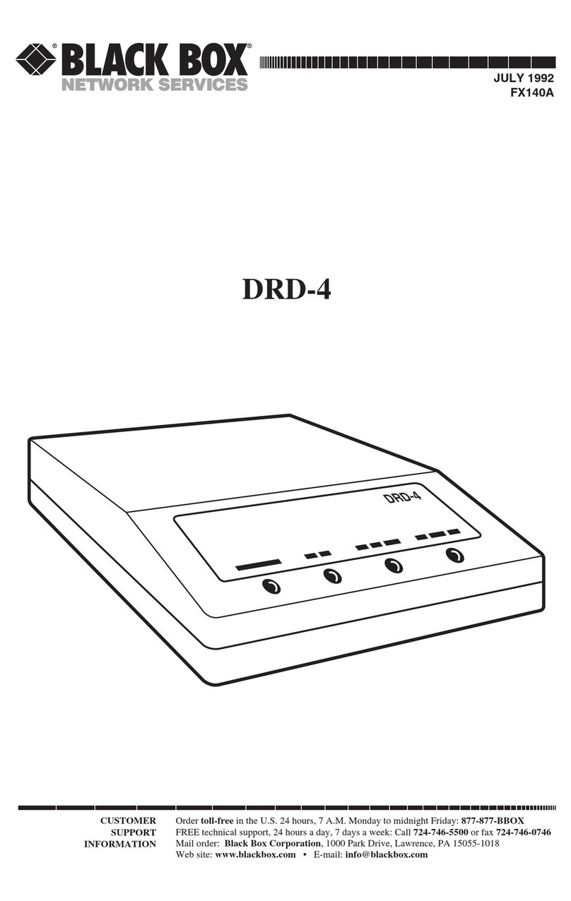 Black Box DRD-4 User manual