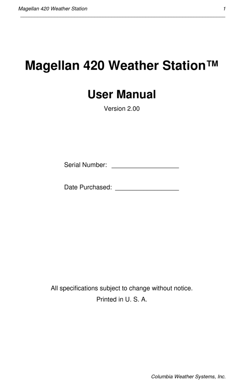 Columbia Weather Systems Magellan 420 user manual