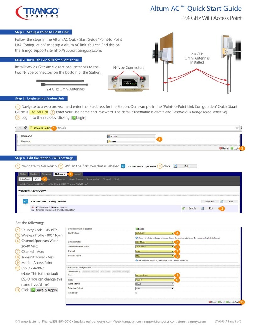Trango Systems Altum AC quick start guide