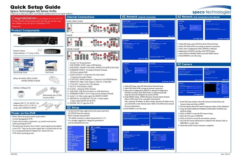 Speco NS Series User manual