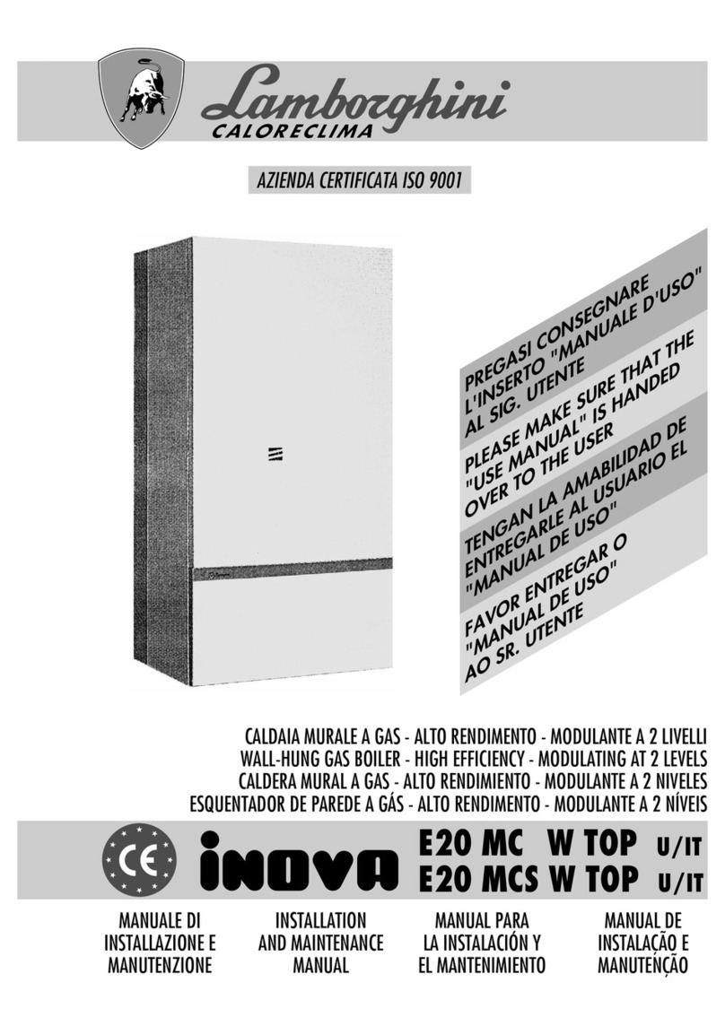 Lamborghini Caloreclima Inova E20 MC W TOP U/IT Installation and maintenance manual