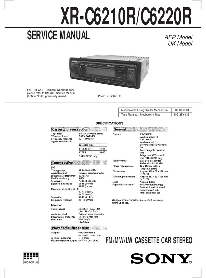 Sony XR-C6210R User manual