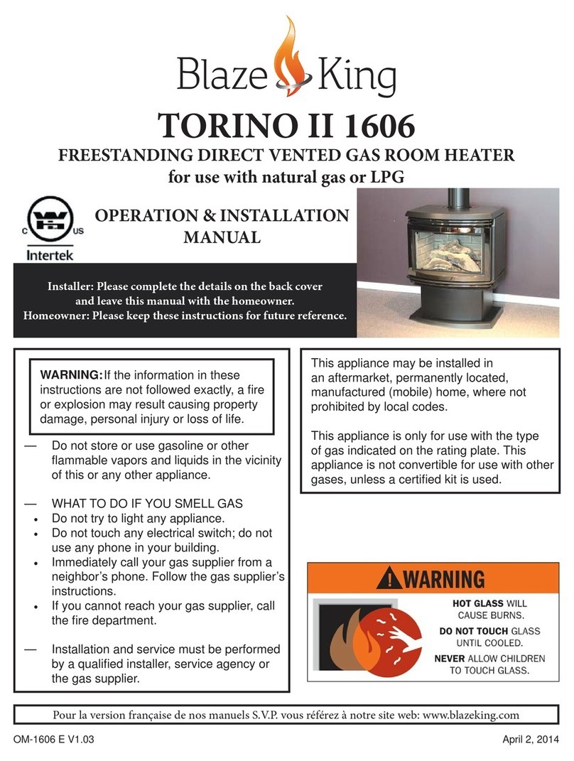 Blaze King TORINO II 1606 User manual